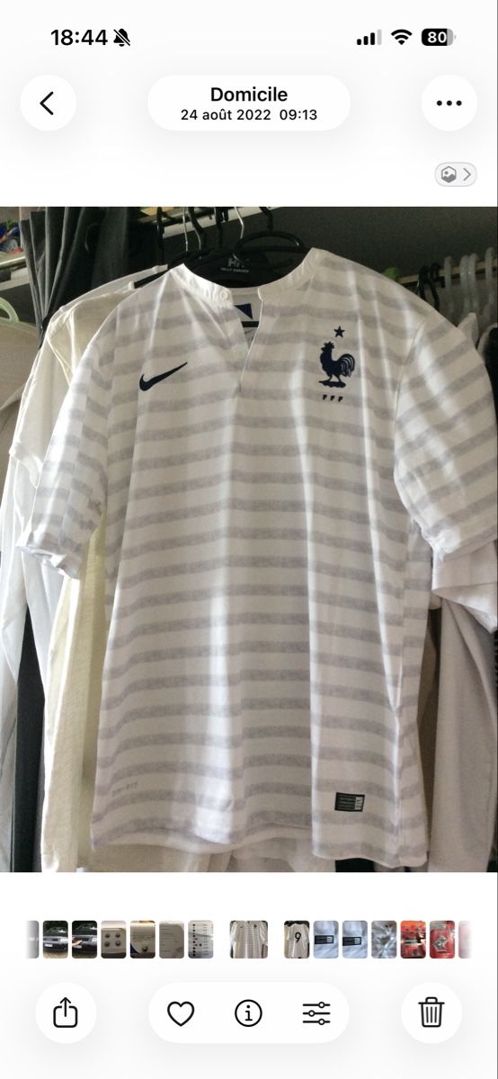 Nike Canottiere & Pantaloni: Maillot foot France 2014 – Nuovo (secondo la descrizione) da Prangins venduto da cel_l9mn