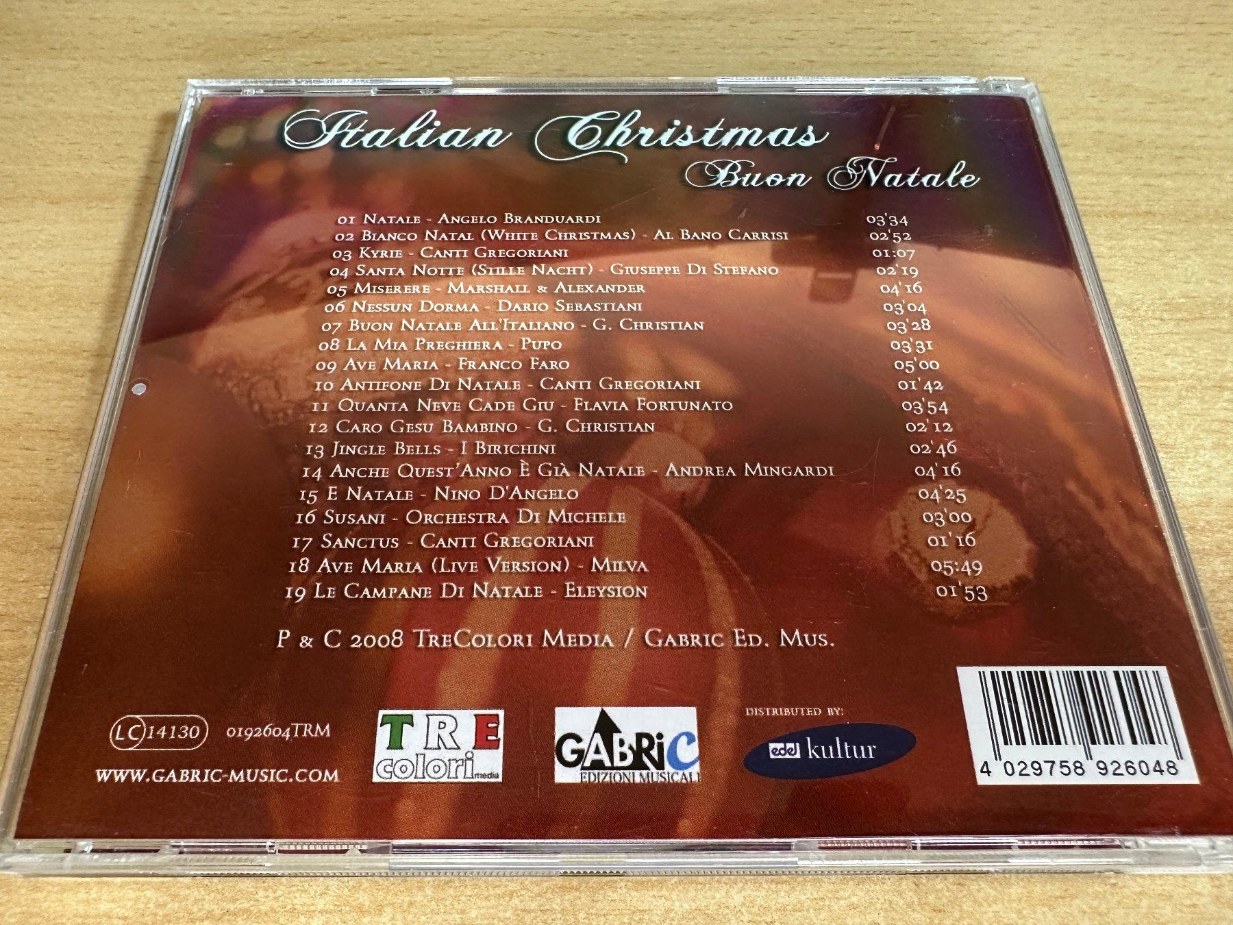 CD: D8 Various - Italian Christmas - Buon Natale – Usato da Rikon im Tösstal venduto da Alpenmutz 1