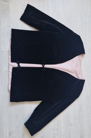 Elegante Samt Jacke, Schwarz, Grösse M