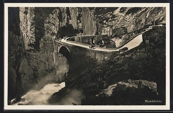 Cartoline postali: AK Teufelsbrücke, Panorama – Usato da Berlin venduto da bartko-reher