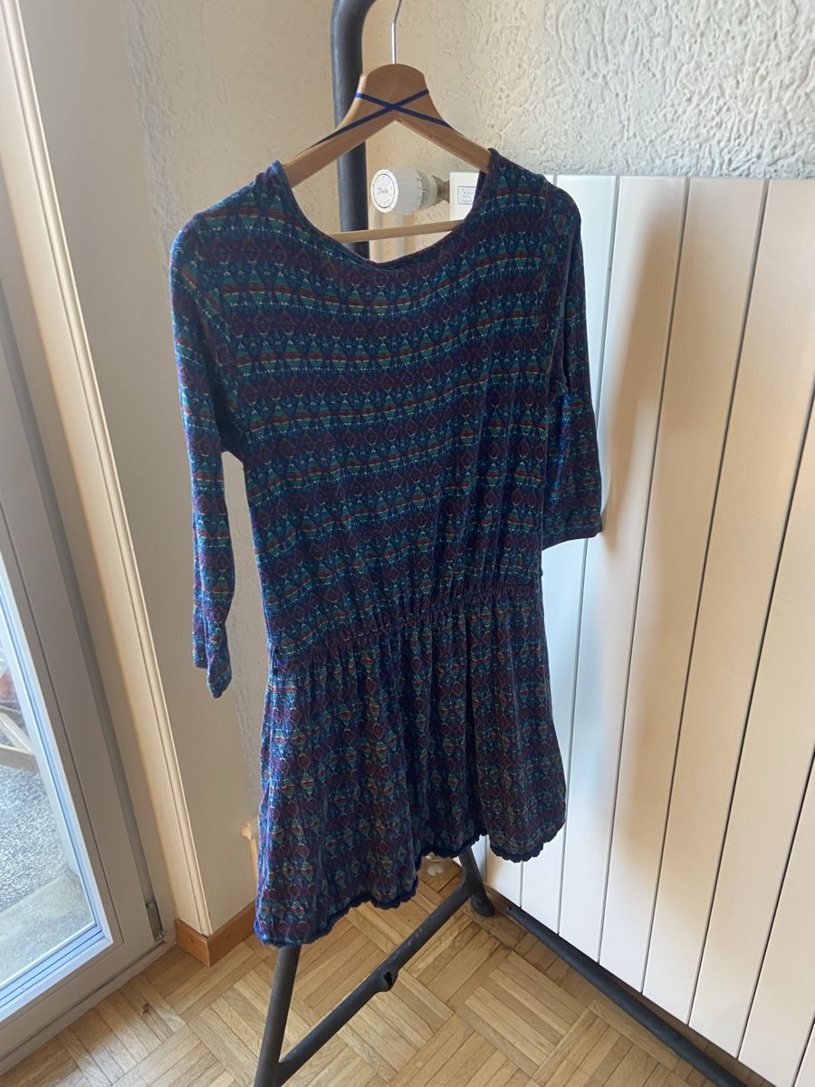 Vestiti: blau gemustertes Kleid in Grösse L von Springfield – Usato da Bern venduto da rah_fpy5 1
