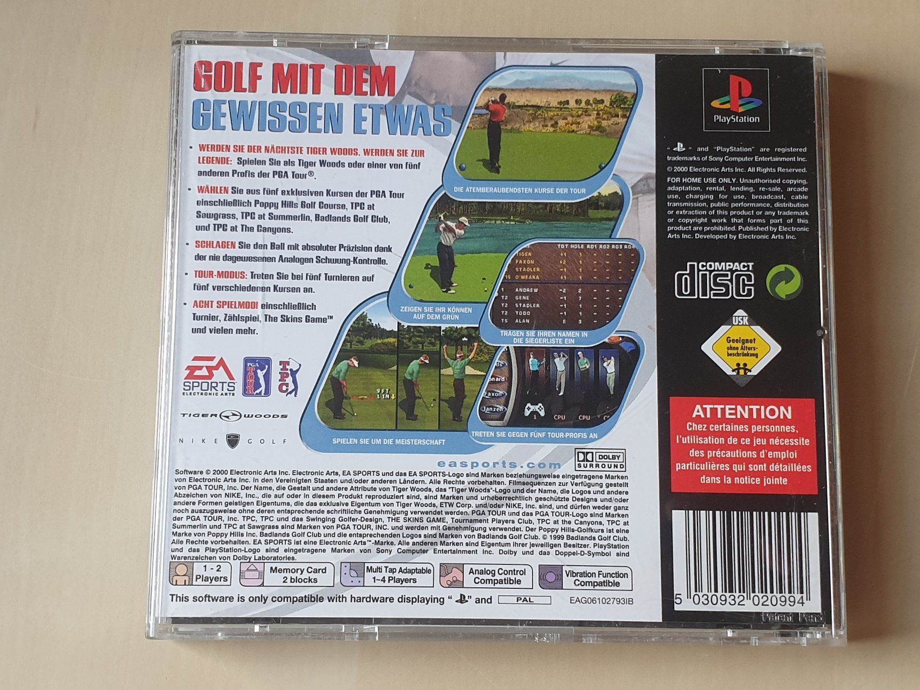 Sony Giochi: Tiger Woods PGA Tour 2000 – Usato da Stansstad venduto da collectorsshop 1