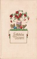 Alte Osterkarte "Fröhliche Ostern!" gelaufen 1912 Brunnadern