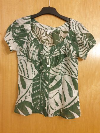 1,2,3 blouse XS, 70%coton, 30%soie, très bon état