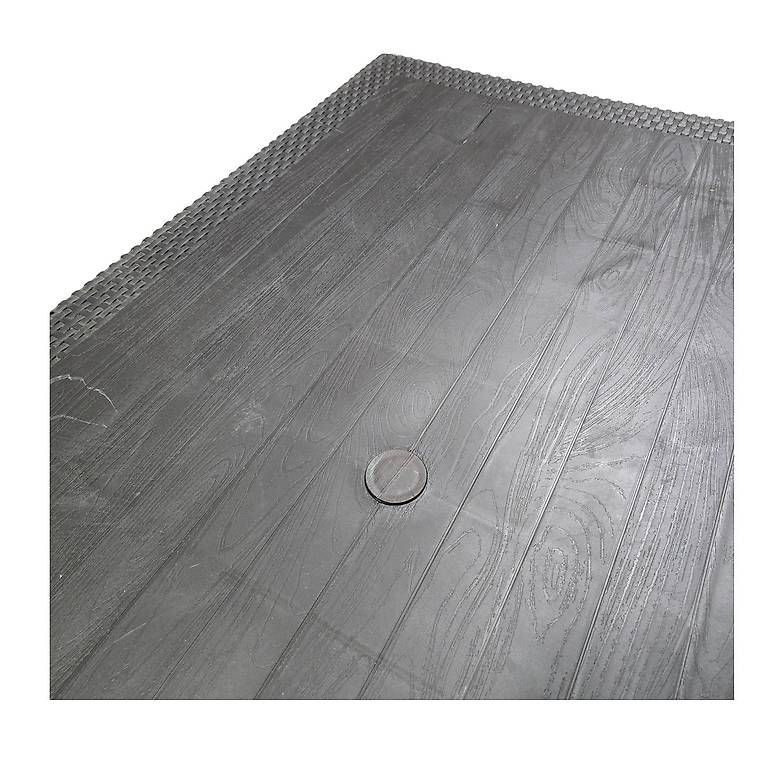 Tische: Gartentisch Kunststoff braun Flechtoptik 150 x 90 cm – Gebraucht aus Wolhusen von Gastrorampe 2