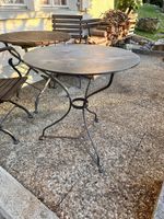 Antiker Blechtisch Gartentisch Bistrotisch rund
