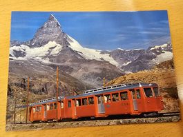 Postkarte GGB Gornergratbahn Zahnradtriebwagen Bhe 4/8 3041