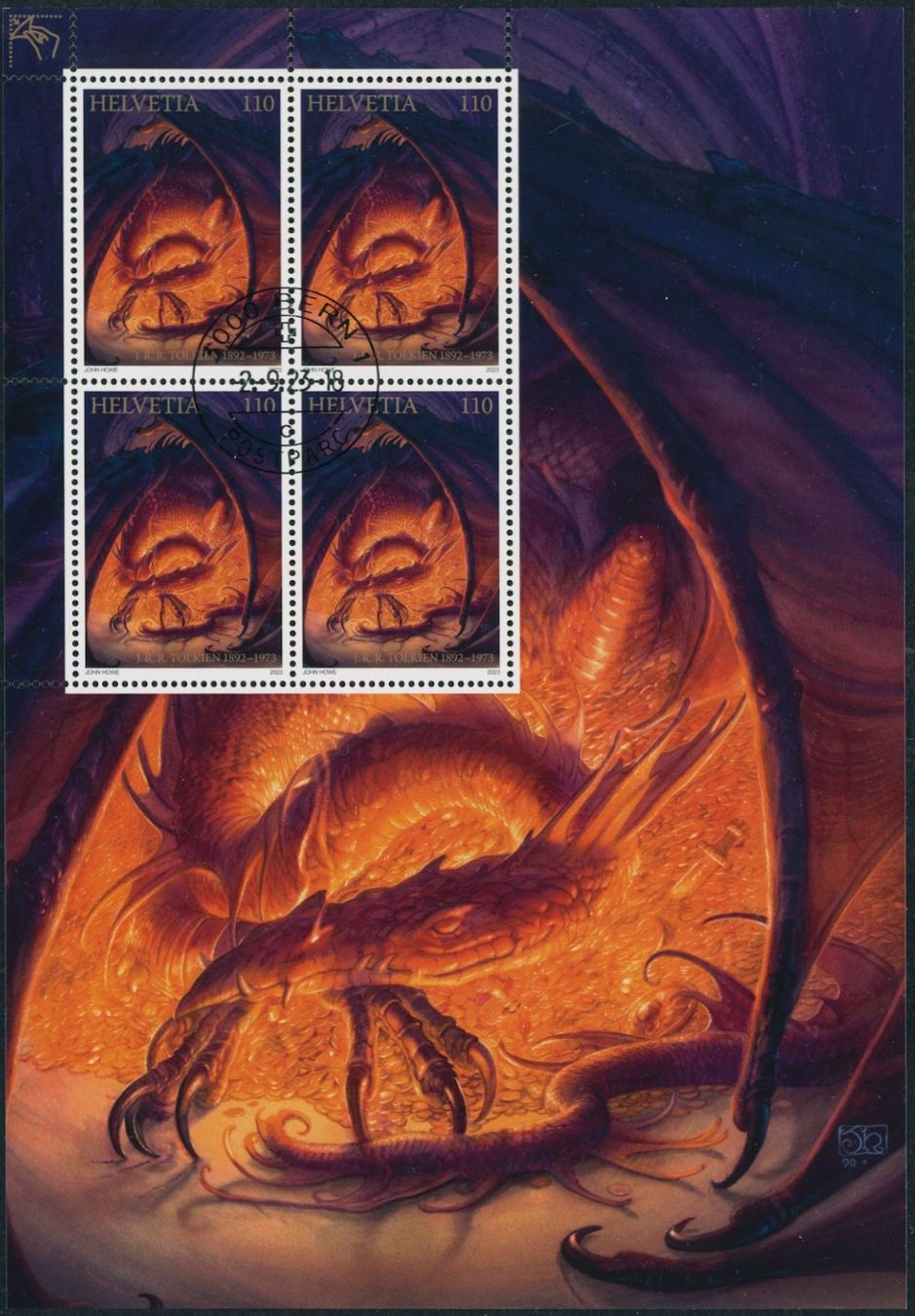 Tutti i francobolli: 2023 - Tolkien - Spezialbogen - Ersttag Stempel ET – Usato da Schindellegi venduto da leecollect 3
