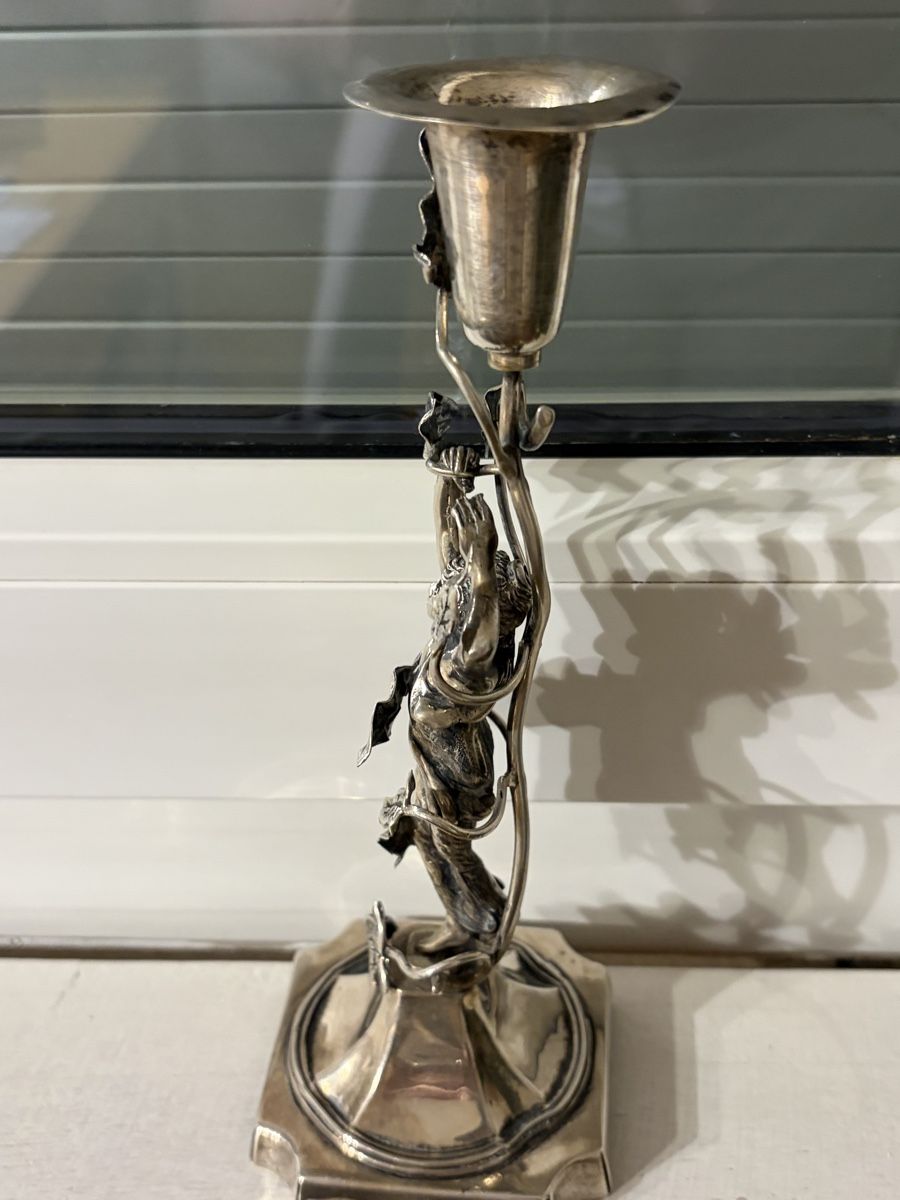 Portacandele: Kerzenständer Jugendstil Figur  Silber – Nuovo (secondo la descrizione) da Nidau venduto da May-be 1