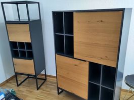 Lot mobilier Robas Lund Asmara  Highboard + étagère à vin