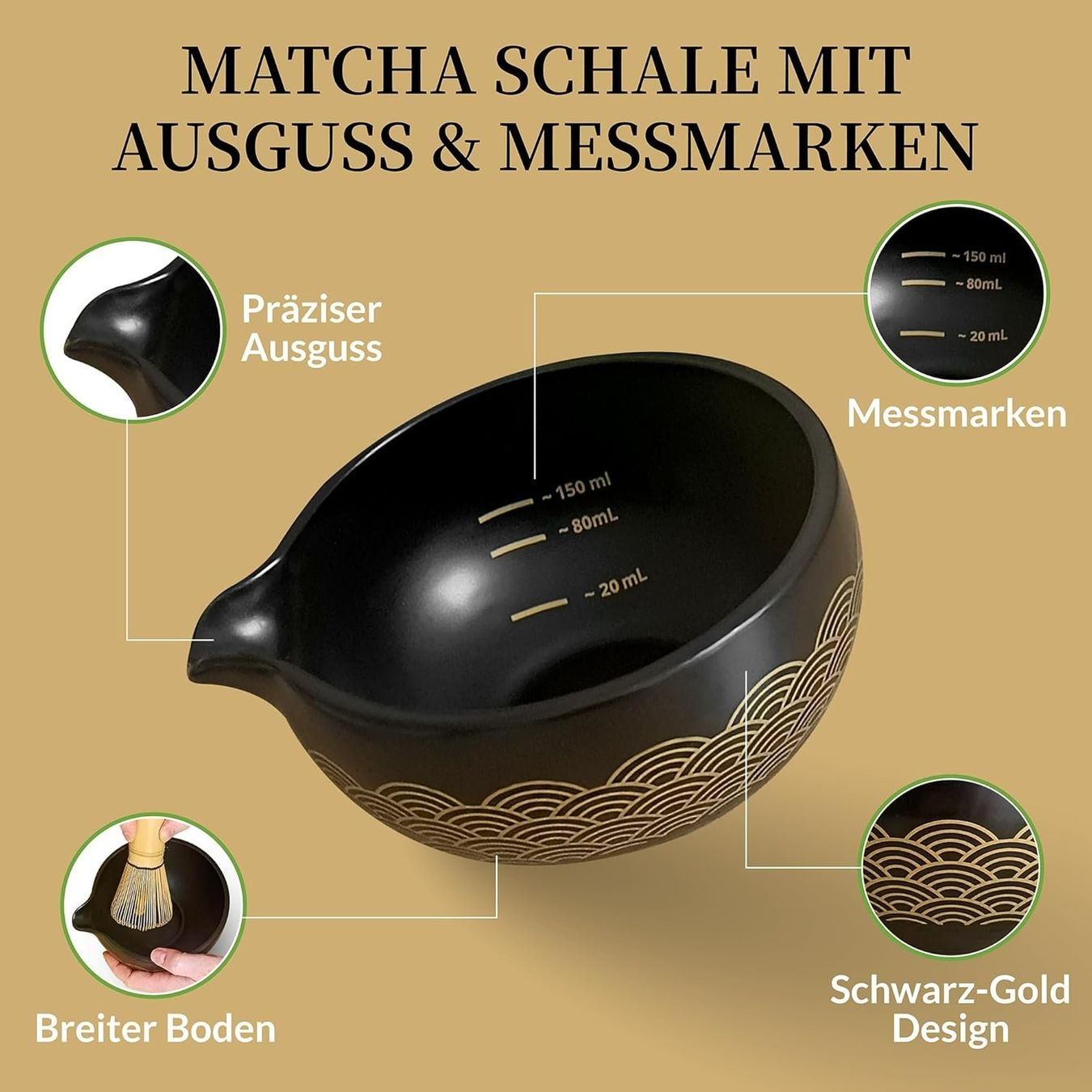 Set di piatti: Matcha Set 8-teilig mit Schale und Besen – Nuovo e nell'imballaggio originale da Suhr venduto da SchnapperCH 2