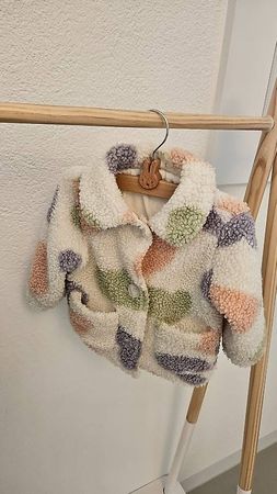 Baby-Jacke aus Teddyfleece Grösse 80