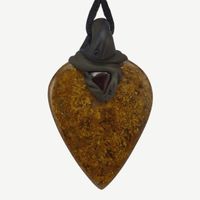 Bronzit Steinanhänger mit Granat