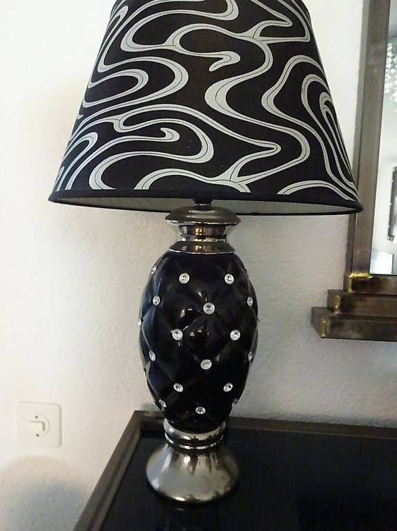 Lampen: Tischlampe mit Strass und passende Schale mit Strass – Gebraucht aus Sisseln AG von Flohmix 1