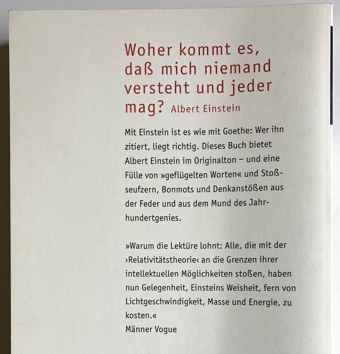 Libri: EINSTEIN sagt:  ZITATE - EINFÄLLE - GEDANKEN - … EINSTEIN – Usato da Hünenberg venduto da Ecila 1