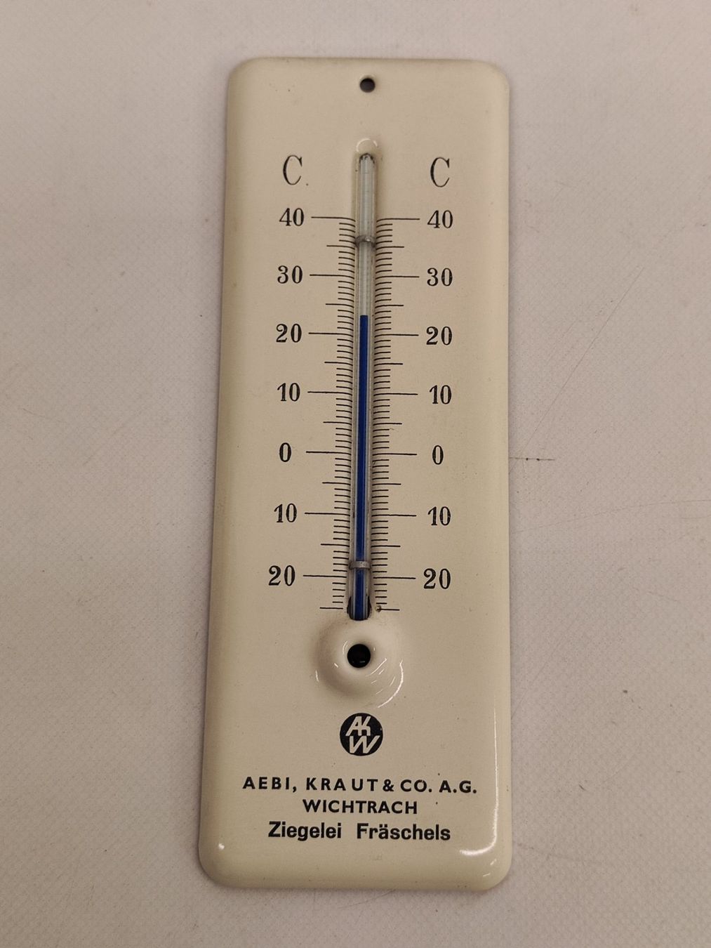 Sonstiges für Haushalt & Wohnen: Vintage aussen Thermometer Emaille – Gebraucht aus Toffen von