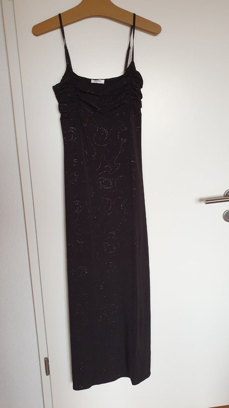 Vestiti: Kleid lang Orsey M Schwarz, Polyester/Elastan – Nuovo (secondo la descrizione) da Biel/Bienne venduto da Bormida64