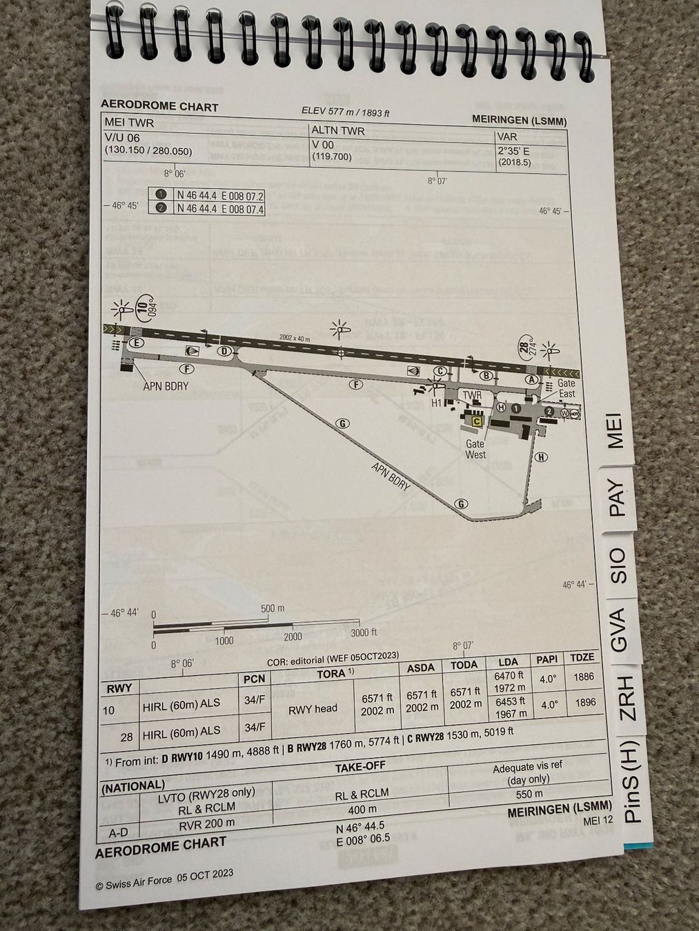 Libri: Anflugkarten Schweizer Luftwaffe – Usato da Brütten venduto da Hst1 3