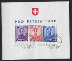 1936 Wehranleihe PP BLOCK W8 o BERN1  SBK 300.- Top ab 1.-