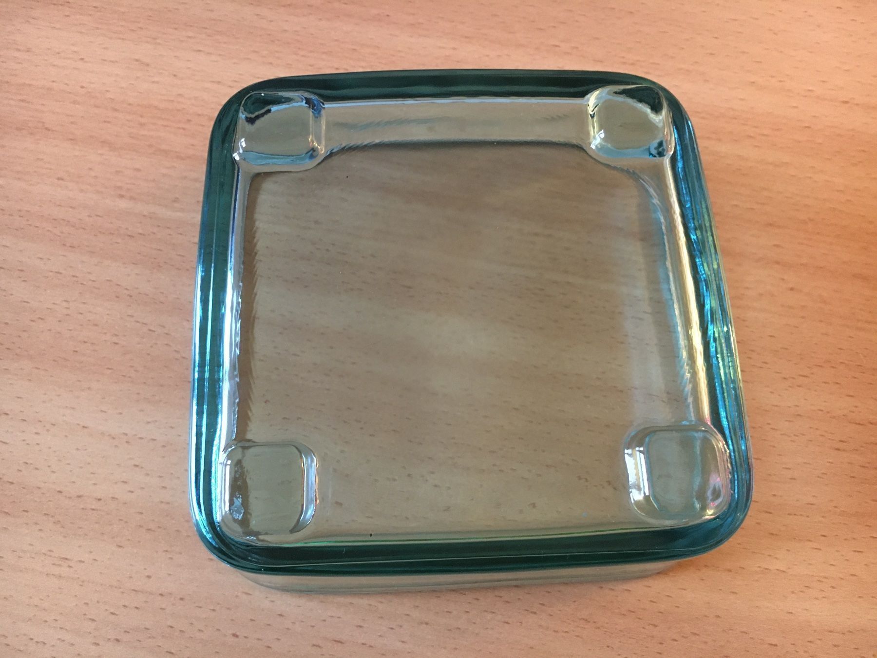 Aschenbecher: Aschenbecher, Glas, türkis, quadratisch – Gebraucht aus Luzern von Jiggy_8898 3