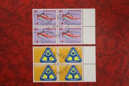 1972: 517+518 4er-Block ET. mit Gummi