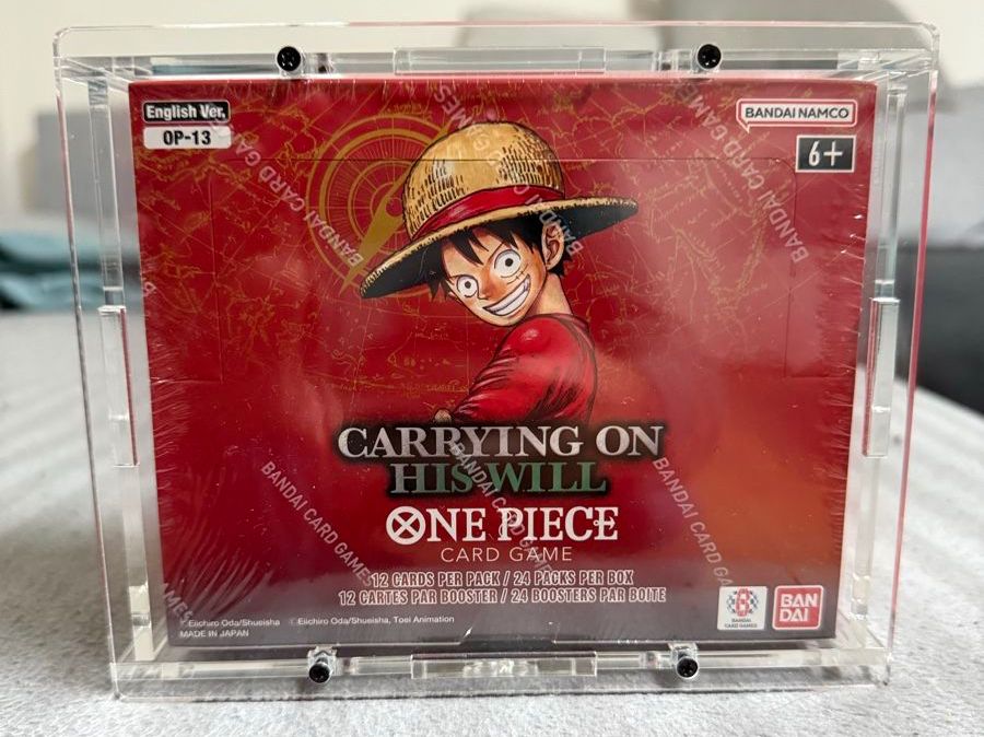 X1 Acrylic case for one piece booster box English Op (Nuovo e nell ...