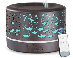 Aroma Diffuser 700ml mit Timer,Holzoptik weiss