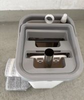 Flachmopp mit 2-Kammer-Eimer – WASH & DRY