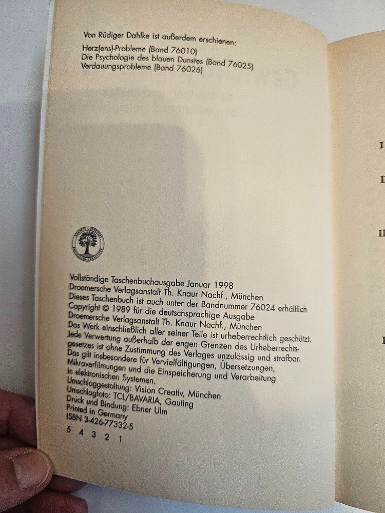 Bücher: Gewichtsprobleme von Rüdiger Dahlke – Gebraucht aus Volketswil von Walest 2