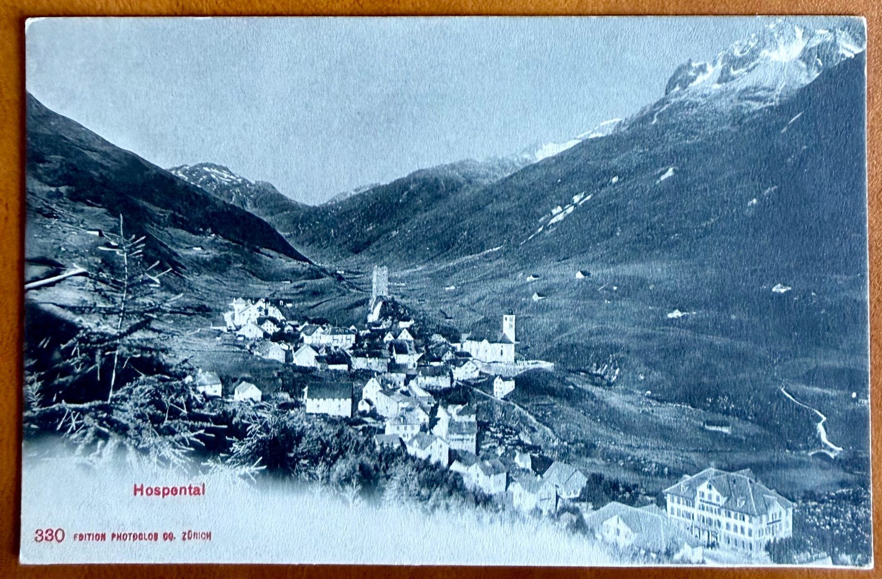 Cartoline postali: Hospental - Panorama 1921 – Usato da Lutry venduto da Ediego
