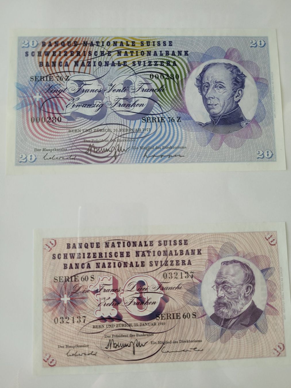 Banknoten: Alte Schweizer Bank Noten – Gebraucht aus Zürich von Engel620 1