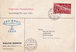 Flugpostbrief 1946 mit F41 ET gestempelt++++