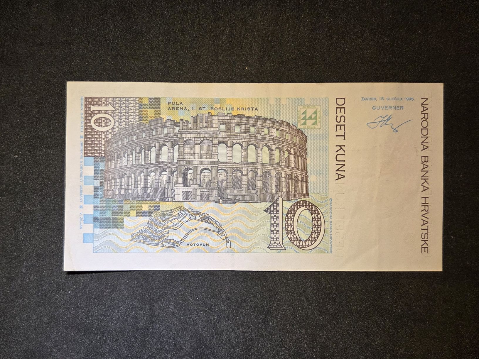 Billets de banque: 10 Kuna - Kroatien - 1995 – D'occasion à Geroldswil par Antica01 1
