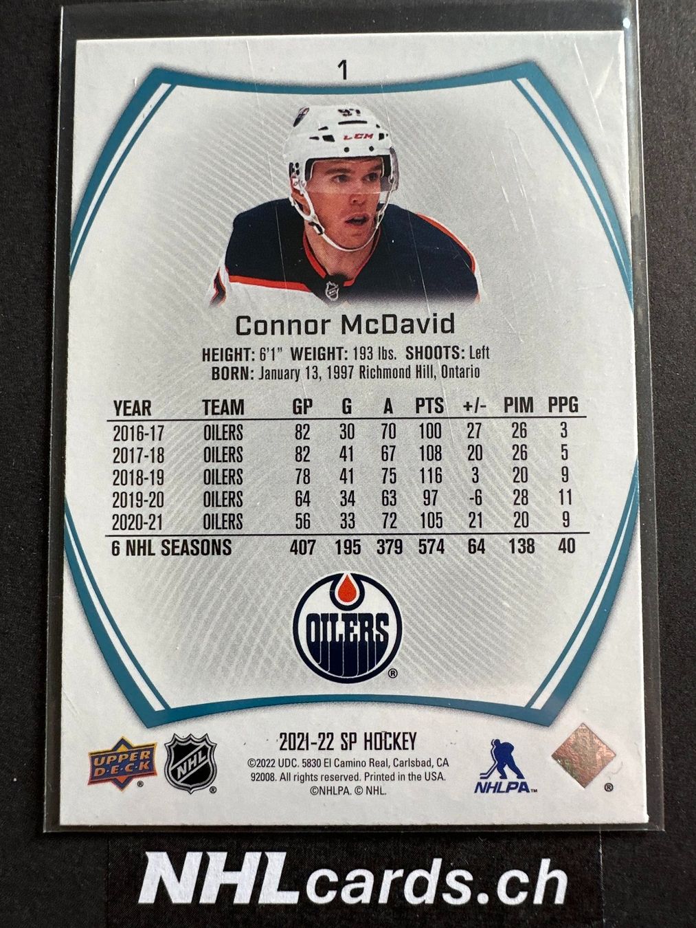 NHL Sammelbilder & Trading cards: Connor McDavid NHL SP Hockey Insert Card – Gebraucht aus Belp von nhlcards.ch 1