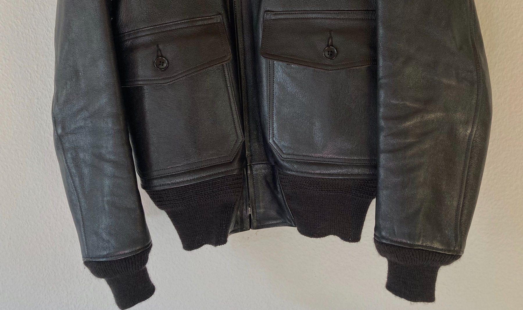 Giacche: Buzz Ricksons William Gibson G-1 Goat Black Flight Leather – Usato da Zürich venduto da ser_lg25 3