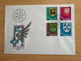 Pro Juventute 1978 FDC Ersttagsstempel 4 Marken Schweiz