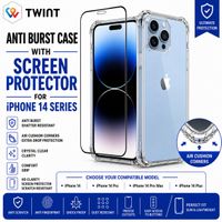 Anti Burst Hülle+Panzerglas für iPhone 14/Pro/Pro Max/Plus