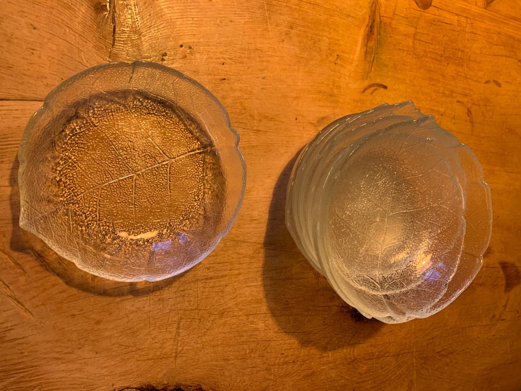Bicchieri: Set mit 7 Glasschalen in Blattform – Usato da Eschen venduto da Lisi117