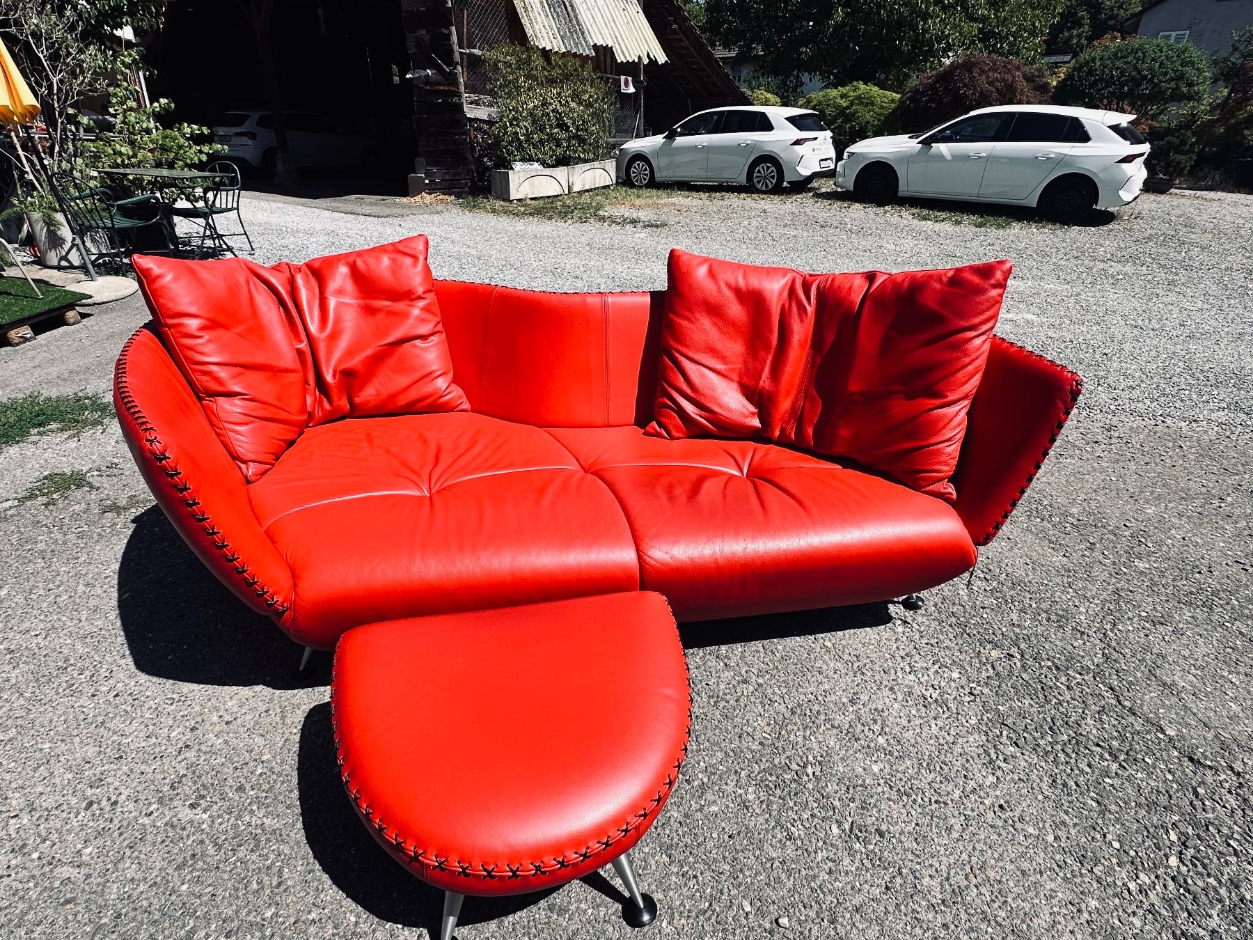 De Sede Sofas: Sofa De Sede DS102 Shell rot Leder Mathias Hoffmann – Gebraucht aus Otelfingen von Yossi-68 6