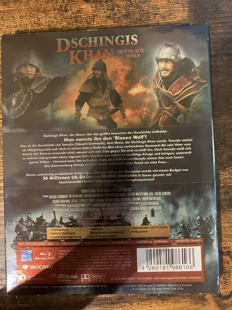 Tutti i DVDs: Dschingis Khan BluRay – Usato da Glarus venduto da Jhuber78 1