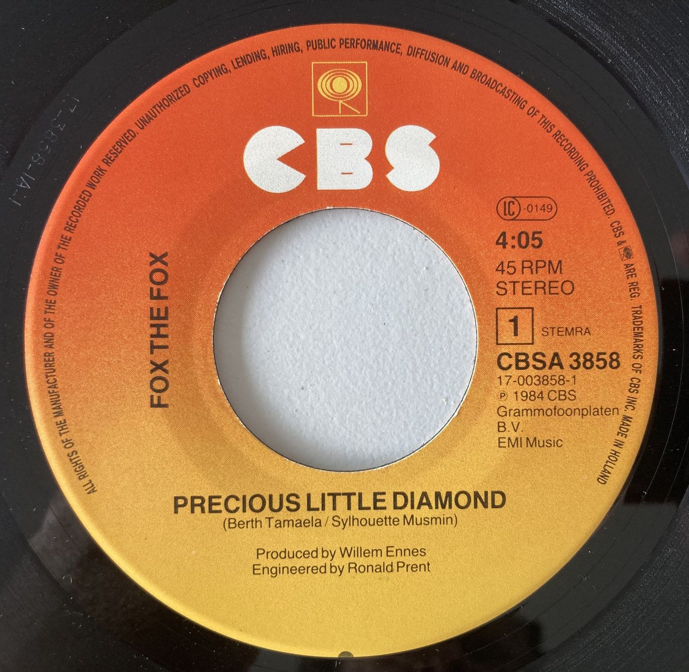Schallplatten: FOX THE FOX - PRECIOUS LITTLE DIAMONS – Gebraucht aus Bottens von hotter-than-hell 2
