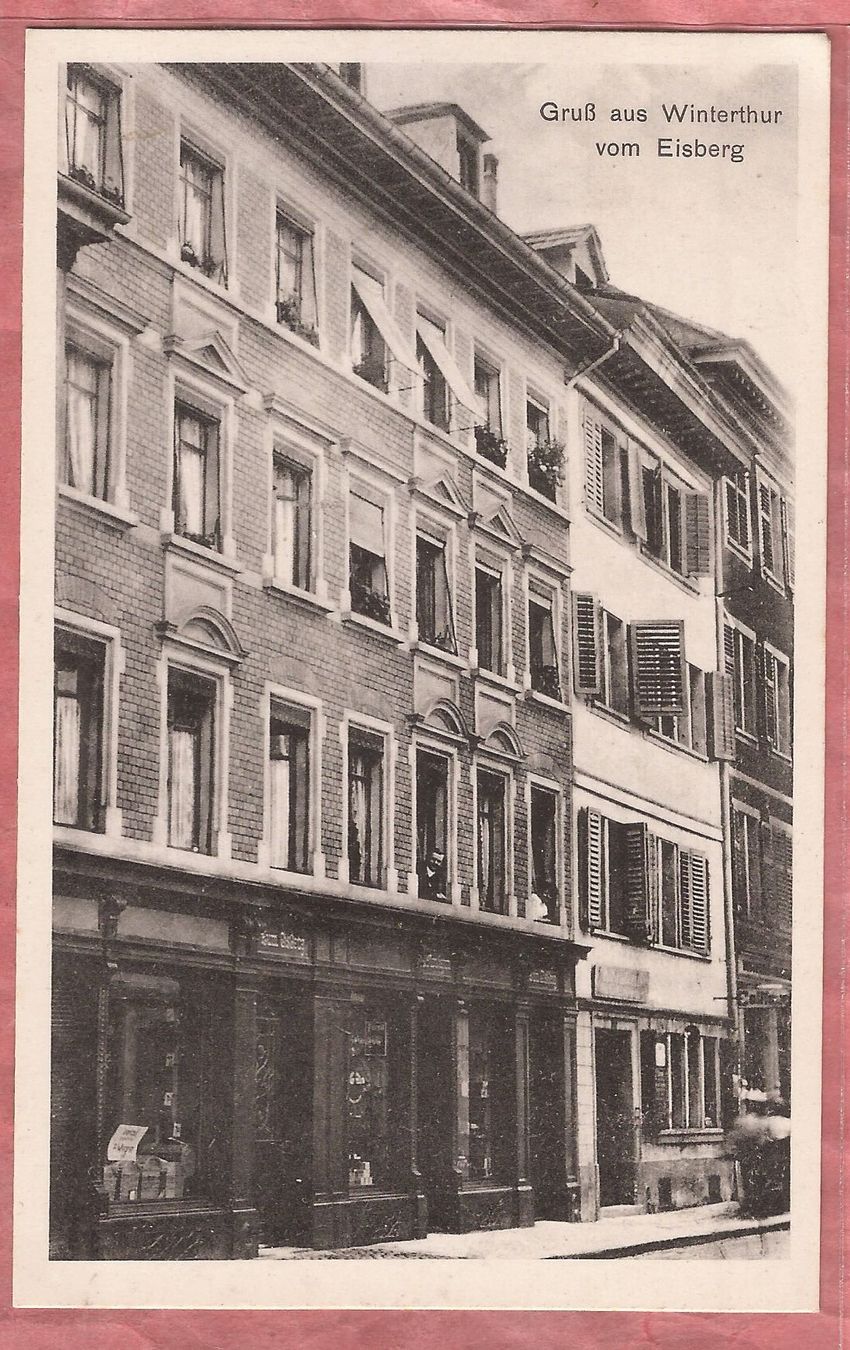 Cartoline postali: Winterthur - Gruss vom Eisberg - ca. 1915 – Usato da Fislisbach venduto da Porano