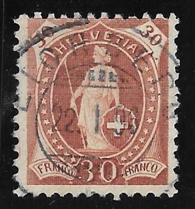 Tous les timbres: Stehende Helvetia 68C - EICHBERG 22.I.96 – D'occasion à Kreuzlingen par Vegas