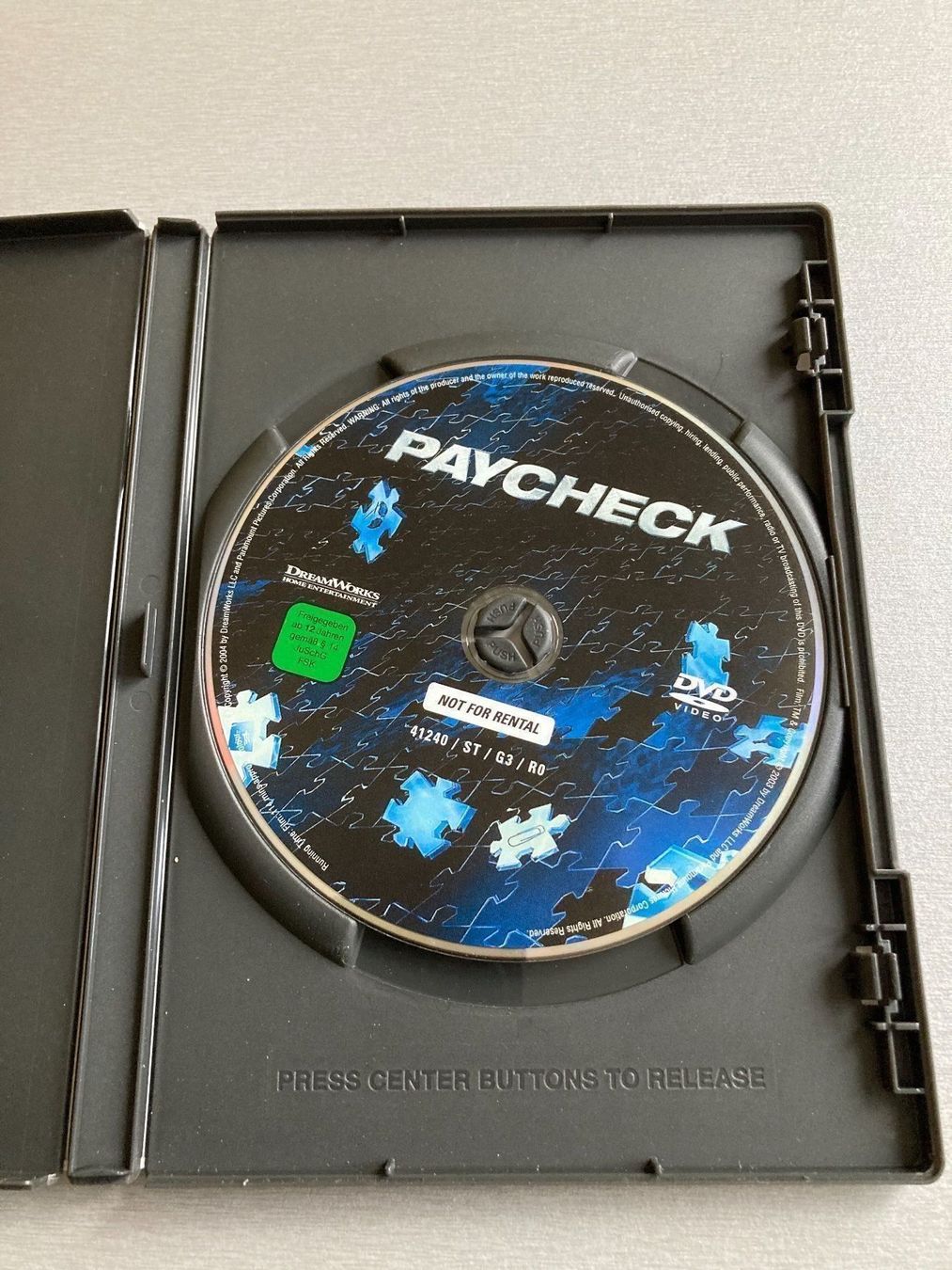 Tutti i DVDs: PAYCHECK - ACTION DVD – Usato da Wald ZH venduto da Liedermacher 2