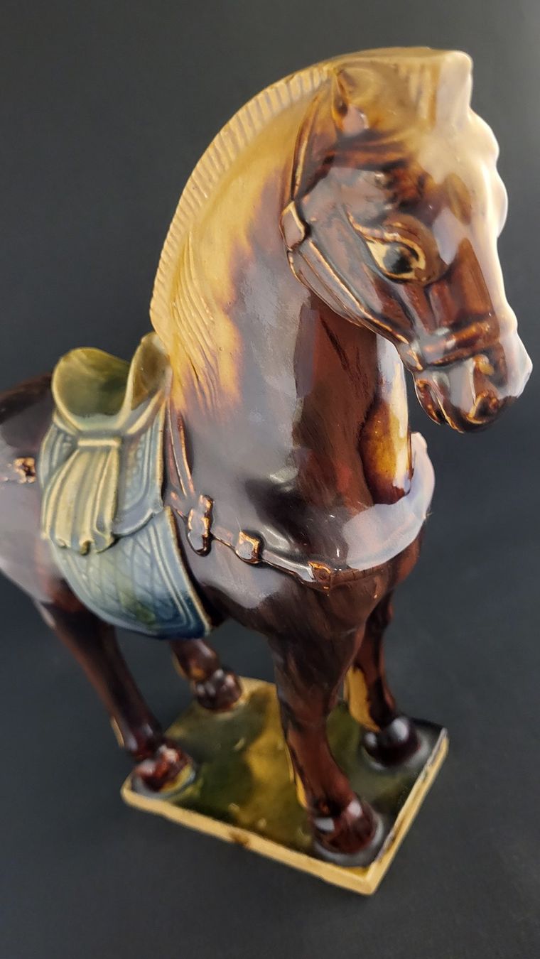 Statuette: Keramik Tang-Pferdefigur China – Usato da Basel venduto da spinne02 6