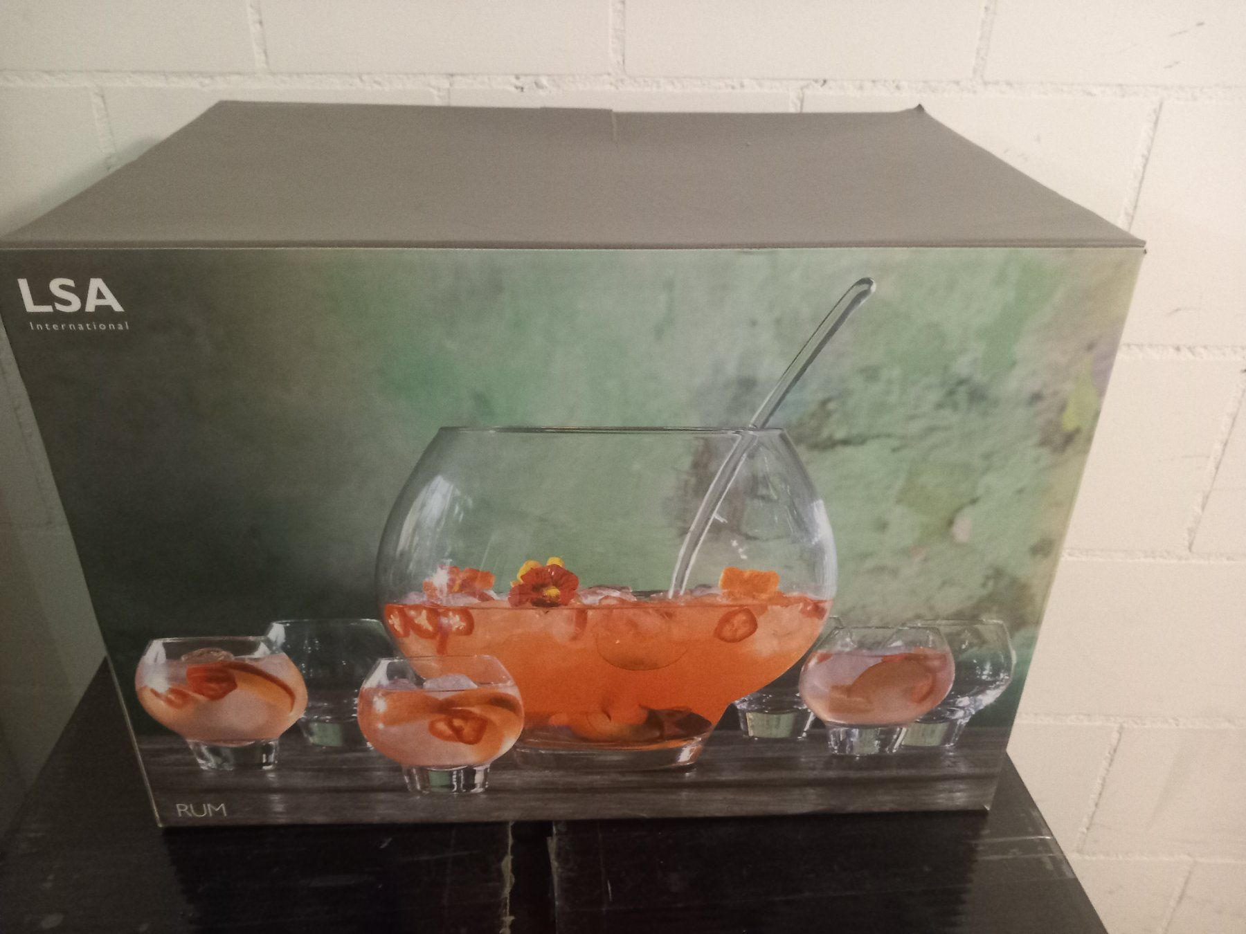Bicchieri: LSA Rum Punch Bowle Set mit 6 Ballonbecher – Nuovo e nell'imballaggio originale da Thun venduto da Beas-Allerlei