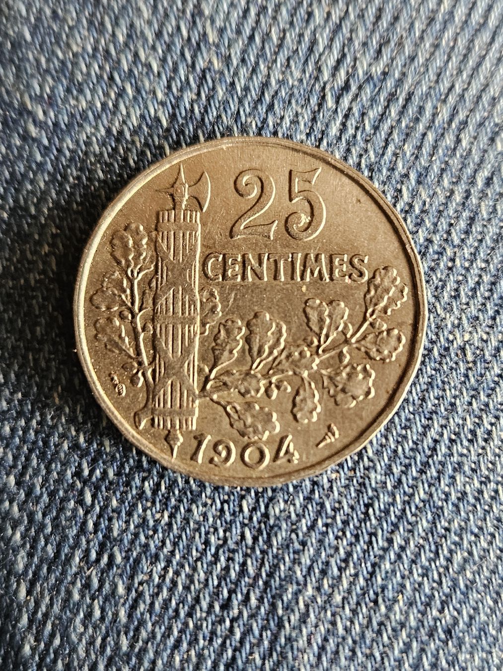 Toutes les monnaies: Pièce 25 centimes 1904 – D'occasion à Paudex par