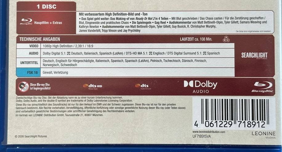 Tutti i DVDs: Ready or Not 1 und 2 – Usato da Beringen venduto da Mantafisch1 2