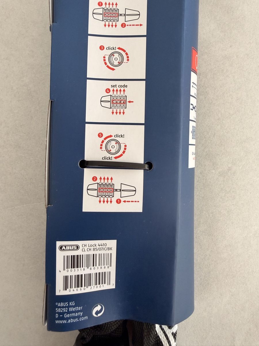 Abus Lucchetti: Neues Abus Kettenschloss 4410 85 cm mit Code – Nuovo e nell'imballaggio originale da Schaffhausen venduto da Resell_SH 2