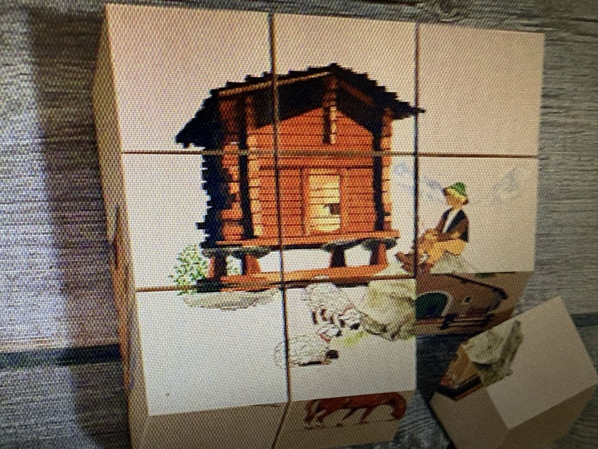 Puzzle: Holzpuzzle mit Schweizer Häuser, Vintage, Klötzli – Usato da Zürich venduto da venusandmars 3